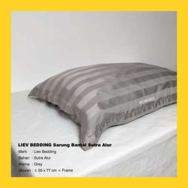 [PREMIUM QUALITY] Sarung Bantal Hotel Kingkoil/King Koil Liev Bedding Bahan Sutra Alur Tencel ASLI S