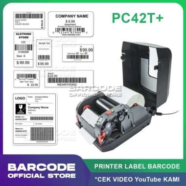 PRINTER BARCODE HONEYWELL PC42 T+ PRINT LABEL THERMAL SEMICOATED YUPO Hitam