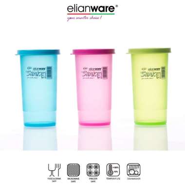 Elianware BPA Free 235ml Shaker Blender Container Pink