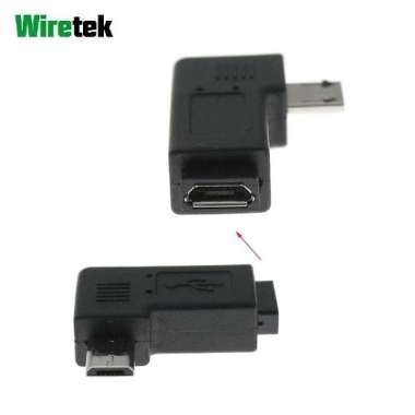 Connector USB Micro Male to Female L Shape