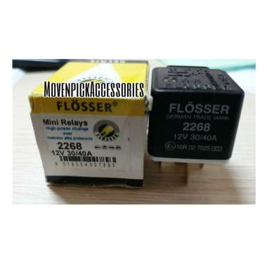 RELAY FLOSSER 12V KAKI 5 87a 30/40A RELAY PEMUTUS ORIGINAL