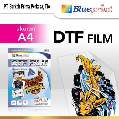 BLUEPRINT Kertas Transfer Film DTF / Digital Transfer Film - A4 Isi 5 Lembar