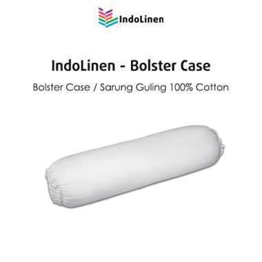 Indolinen TC-300 Bolster Case Cover Plain Sarung Guling - White [Large] White