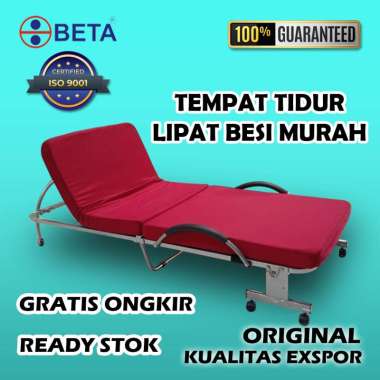 BETA TSP40- RANJANG TIDUR SINGLE MINIMALIS MURAH RANJANG BESI LIPAT FOLDING BED MATRAS SINGLE SET