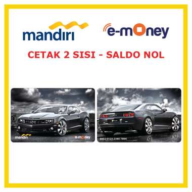 Kartu MANDIRI E-MONEY Chevrolet Camaro 3 Mobil etoll Custom Emoney [ SALDO NOL / 2 SISI ] MANDIRI SA