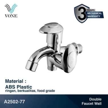 VONE Kran Cabang Double Shower Mandi Bak Air Plastik ABS Chrome A2502 A2502-11