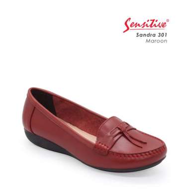SENSITIVE Sandra 301 Maroon Sepatu Kulit Wanita 36 Maroon
