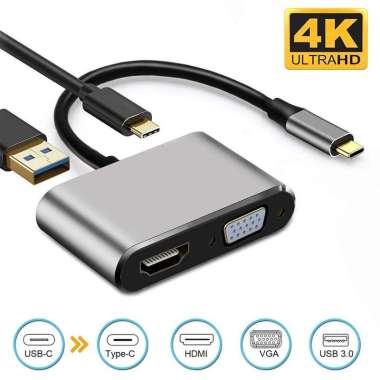 Hub PD USB 3.0 HDMI VGA 4in1 adapter 