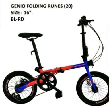 Sepeda Lipat 16" Genio Runes 1.0 ( 8sp, disc brake, chromoly )