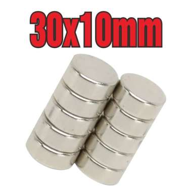 MAGNET NEODYMIUM SUPER STRONG KOIN BULAT 30x10mm N52