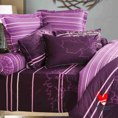 RISE Satin Katun Motif Purple Desire Sprei sprei motif petir 200 x 200