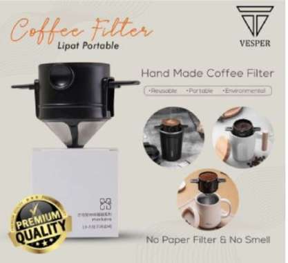 Saringan Kopi Teh Portable V60 / coffee filter stainless double mesh