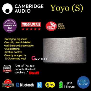 Cambridge Yoyo S Portable Bluetooth Speaker Original Garansi Resmi Cambridge 1 Tahun Dark Grey