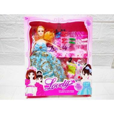SK-M124 Mainan Boneka Anak Perempuan Set Kostum / Baju Boneka dan Sepatu Boneka Cewek Doll Clothes -