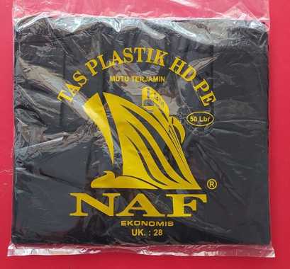 Kantong Kresek Kantong Plastik HITAM EKONOMIS NAF Uk. 28( 50 Lbr )