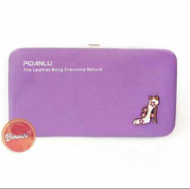 Dompet Wanita Lipat terbaru isi ada Tempat HP Lucu dan Unik korea UNGU