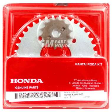 AHM 06401-KWW-900 Gir Gear Rantai Roda 1 Set Revo 110 2011 2012 New Blade 110 Karbu Revo FI