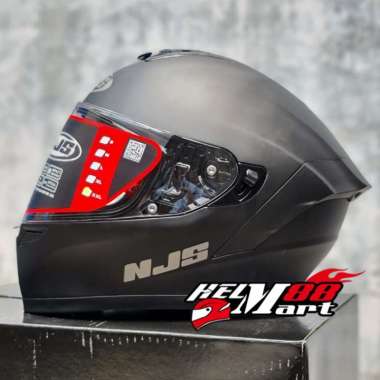 NJS ZX-1 SOLID Helm Fullface Helm NJS ZX1 L HITAM DOP