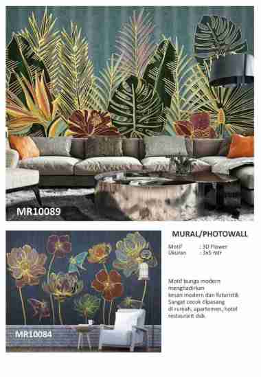 Wallpaper Dinding Mural 3D Photowall Motif Tropical Mewah