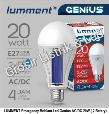 Lumment Emergency Bohlam Led Genius AC/DC 20W