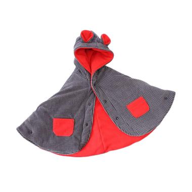 Bibbo.in Babycape Bibbo Red Tartan Jaket Selimut Bayi
