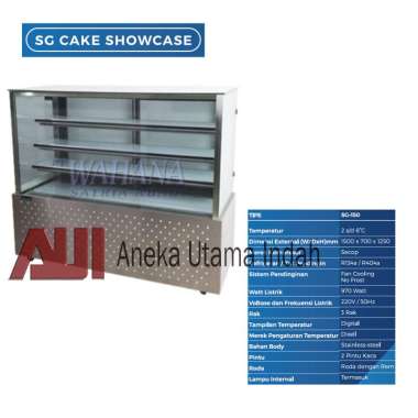 SG150FA SG-150FA RECTANGULAR CAKE SHOWCASE / SHOWCASE KUE PERSEGI