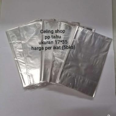 plastik bening PP TAHU tempe tipis 17x35 murah clear