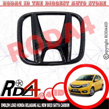 Emblem Pengganti Logo Honda All New Brio Satya 2018 2019 CARBON