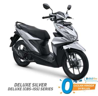 Honda BeAT DELUXE CBS ISS Sepeda Motor [VIN 2021] Deluxe Silver Surabaya