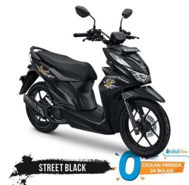 Honda BeAT STREET CBS Sepeda Motor [VIN 2023] Black Palembang