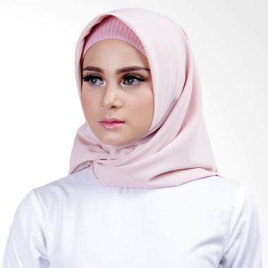 Cantik Kerudung Lizzie Plain Shawl Square Hijab - Pale Pink