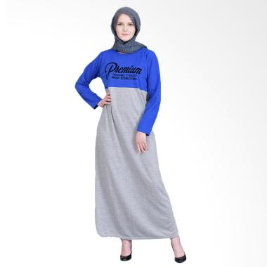 Jfashion Gamis Kombinasi Warna Plus ... an Panjang - Premium Biru
