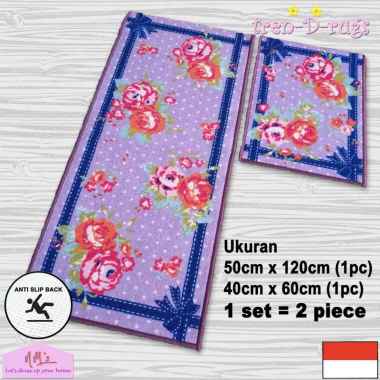 Tren-D-rugs Karpet keset kaki shabby bunga alas lantai dapur set panjang lorong runner koridor kamar