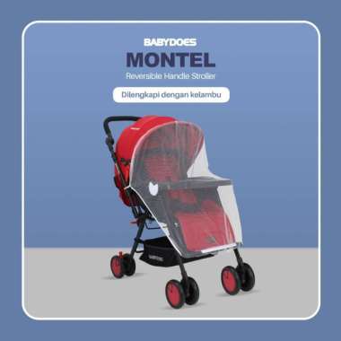 Stroller Babydoes 2455 Montel Dua Arah Reversible merah