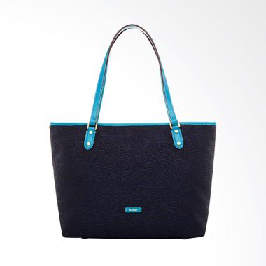 Bonia Dark Turquoise Paula Jacquard Tote Bag