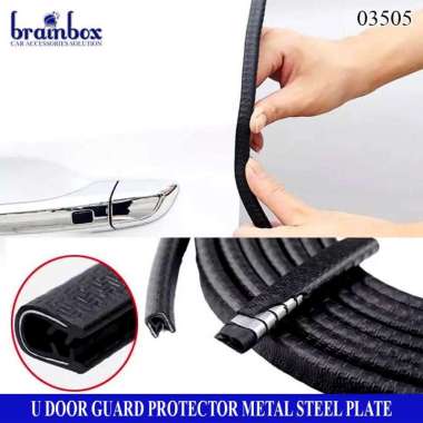 Door Guard Metal Plate Pelindung Pintu Mobil Door Guard Car Protection PVC Putih
