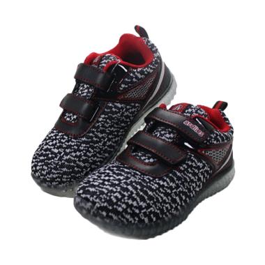 Ardiles Lampu Hoki Sepatu Anak Laki-laki - Black Red