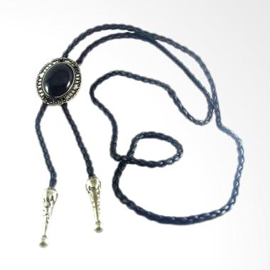 Houseofcuff Circle Gem Dasi Bolo Tie - Black