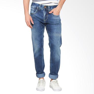 Lois Men Fashion Slim Denim Celana Panjang Pria - Blue CFL 304 N