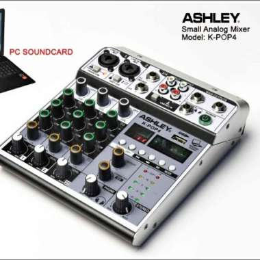 Mixer Ashley 4 Channel KPOP4 Baru support Soundcard bodi logam