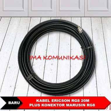 KABEL ANTENA ERICSON RG-8 20M PLUS KONEKTOR RG8 MARUSHIN