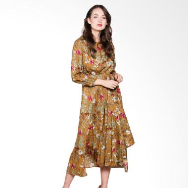 Papercut Fashion GZ Yomi 8028 Retro ... h Tie Long Dress - Yellow