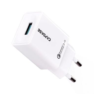 Capdase TM 3.0 Raptor & Micro USB to USB Cable Quick Charger - White