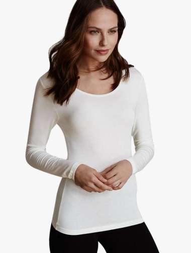 Printed Cowl Neck Long Sleeve Top di 