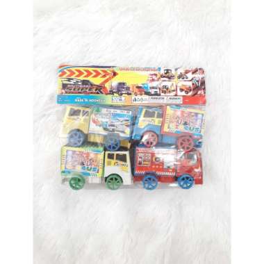 Truk Box Ekspedisi Konstruksi Isi 4pcs / Under Construction / Mainan Mobil-Mobilan / WJS112