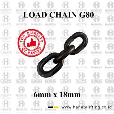 Rantai Baja / Load Chain G80 6mm x 18mm