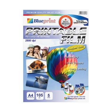 Blueprint Brushed Gold Printable Film A4 Kertas Foto