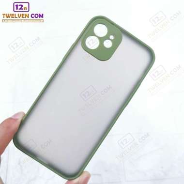 Case iPhone 12 - Casing Hardcase MyChoice Hijau Army