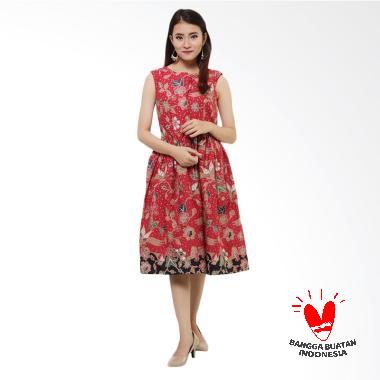 Benangsari Miranda Dress Batik Wanita - Marun