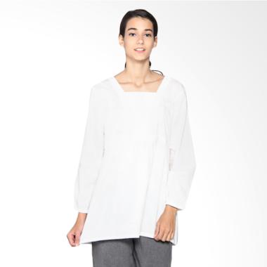 Mobile Power L8331 Brocade Combination Ladies Tunic - White